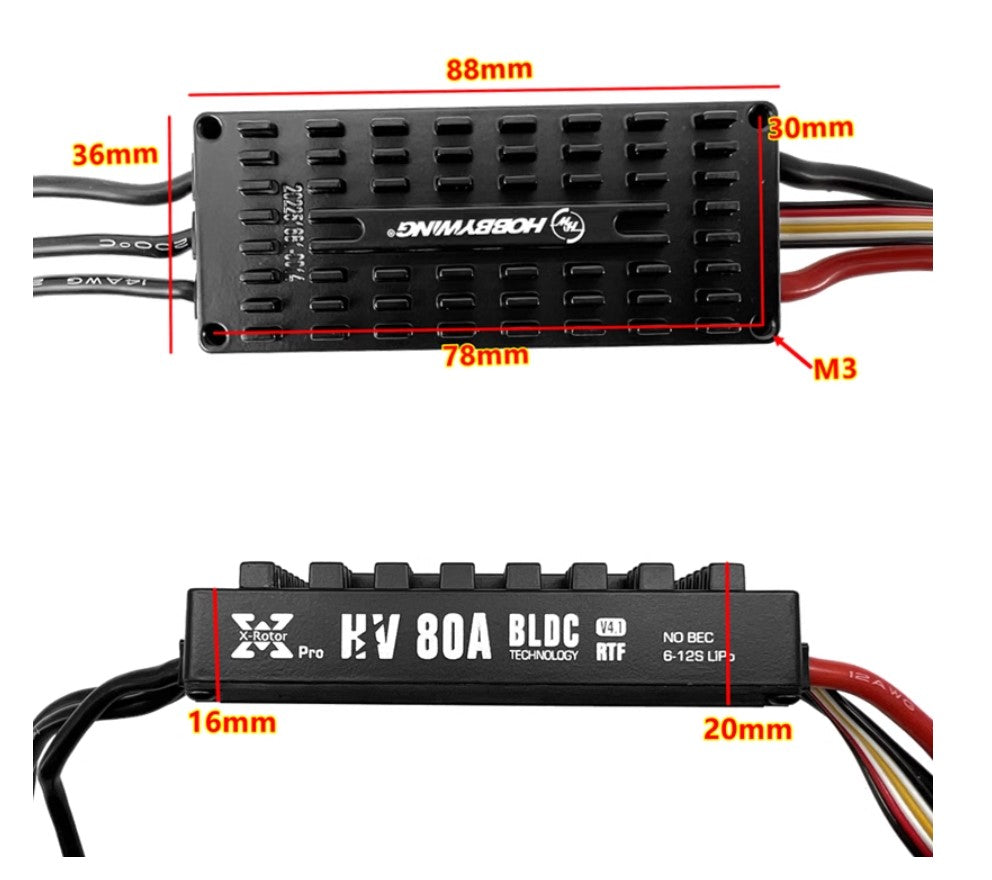 80A ESC Electronic Speed Controller For 8318Motor 32inch Quadrocopter