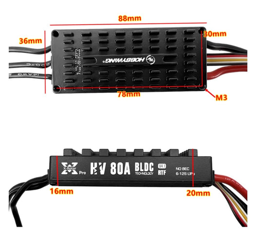 80A ESC Electronic Speed Controller For 8318Motor 32inch Quadrocopter